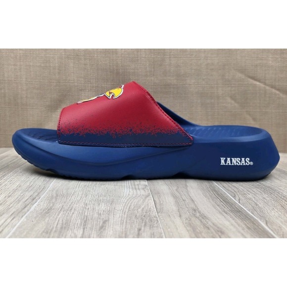 adidas X NCAA Lightblaze Slides Kansas Jayhawks Royal Red Blue Men\'s Size 8 main image 4